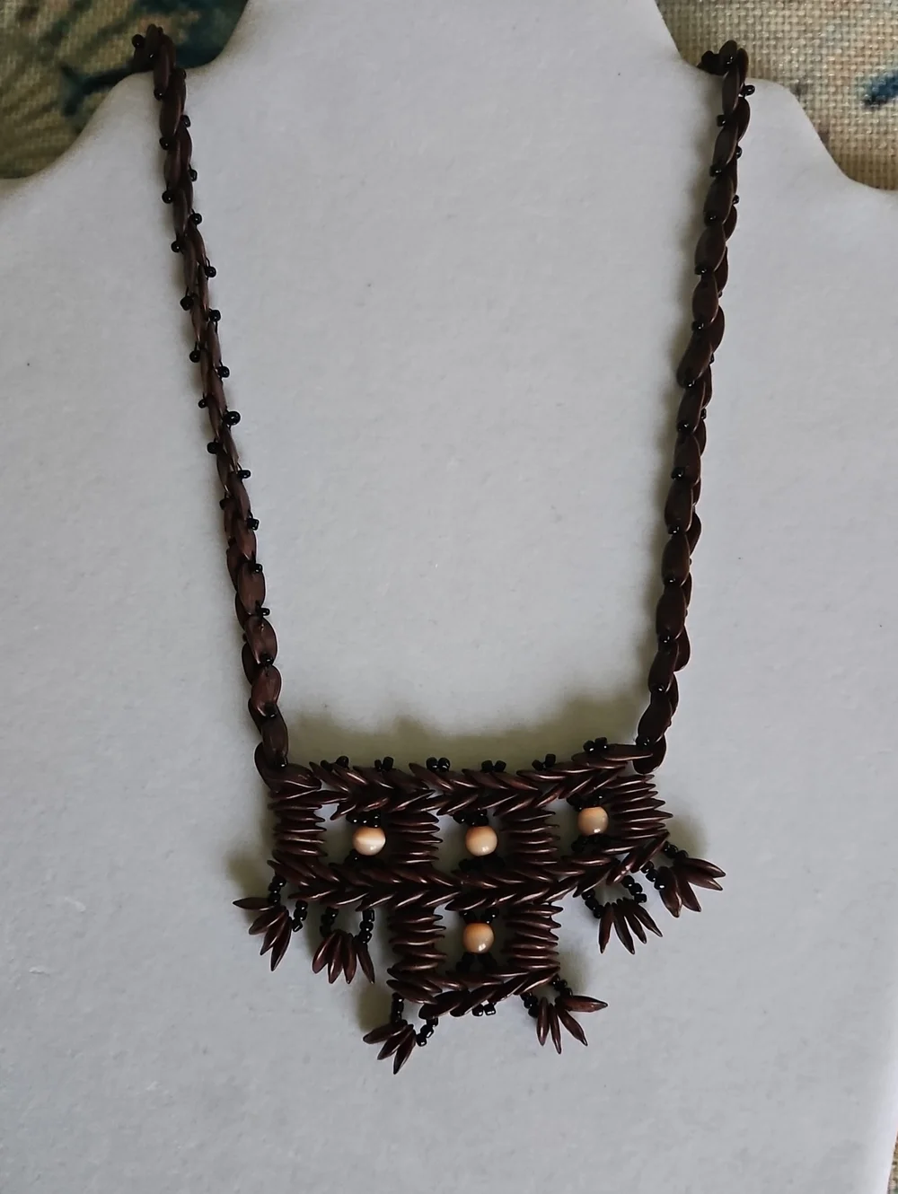 Vintage Hawaiian Koa Seed Necklace